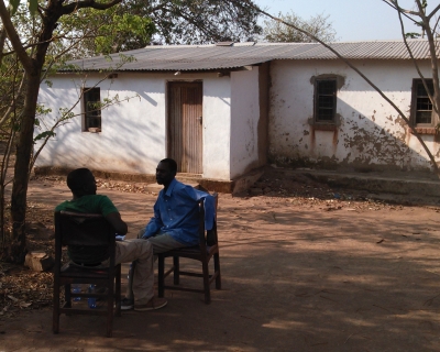 Interviewing men in rural areas in Chiradzulu, Malawi